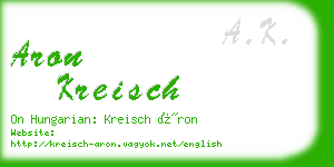 aron kreisch business card